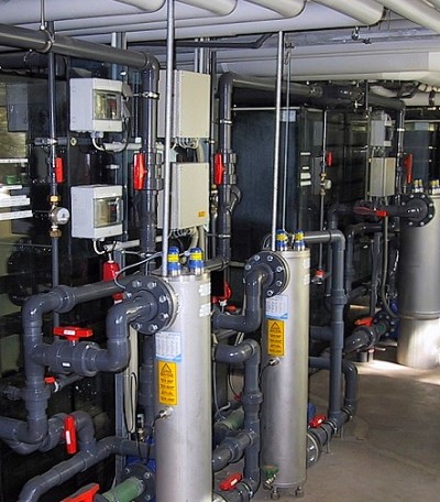 Water treatment facility in the basement